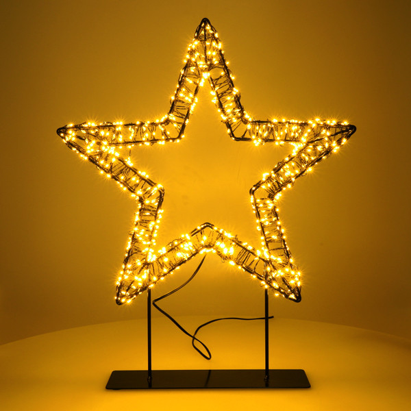 Kerstster op voet 36 cm | Extra warm wit & warm wit | 800 lampjes | Zwart LDR07326 - 2