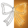 Kerststrik met verlichting | 58 x 54 cm | Extra warm wit & twinkle | 556 lampjes LDR07400 - 1