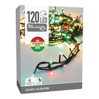 Kerstverlichting 12 meter | Rood, groen & extra warm wit | 120 lampjes LKO00855