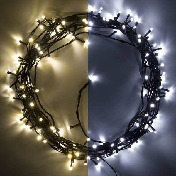 123led Kerstverlichting 12 meter | koud wit & warm wit | 120 lampjes  LDR07017 - 1