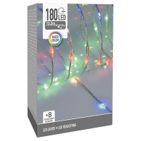 123led Kerstverlichting 13.5 meter | Multicolor | Soft Wire | Transparant | 180 lampjes  LKO00680