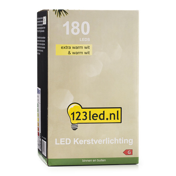 123led Kerstverlichting 16,4 meter | extra warm wit & warm wit | 180 lampjes  LDR07003 - 8