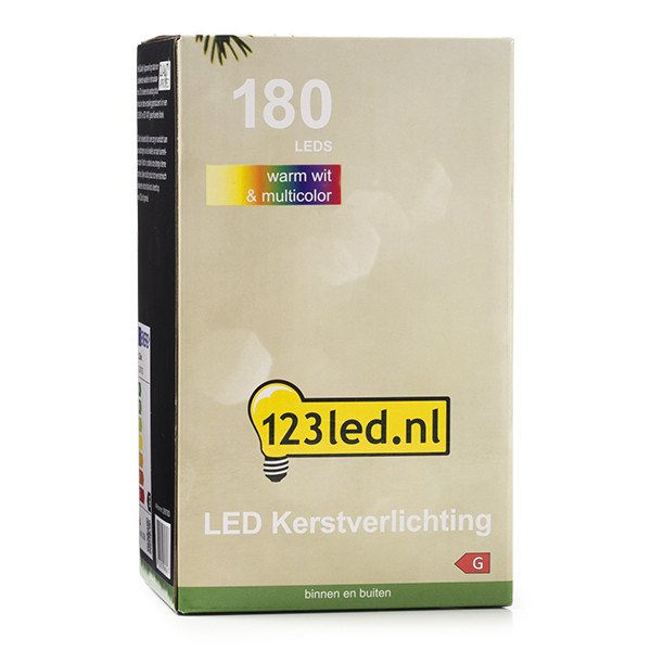 123led Kerstverlichting 16,4 meter | multicolor & warm wit | 180 lampjes  LDR07180 - 8