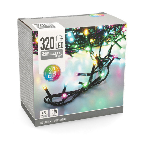 Kerstverlichting 27 meter | Soft multicolor | 320 lampjes LKO00851 Kerstverlichting 27 meter | Soft multicolor | 320 lampjes LKO00851 - 6