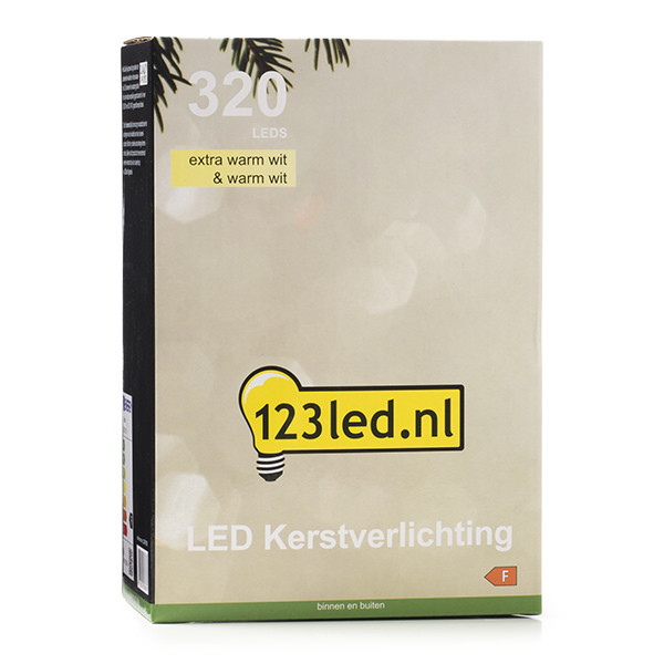 123led Kerstverlichting 27 meter | extra warm wit & warm wit | 320 lampjes  LDR07005 - 8