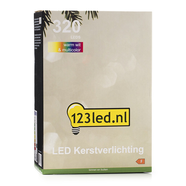 123led Kerstverlichting 27 meter | multicolor & warm wit | 320 lampjes  LDR07182 - 8