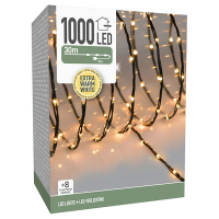 123led Kerstverlichting 30 meter | Extra Warm Wit | Soft Wire | Zwart | 1000 lampjes  LKO00687
