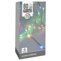 123led Kerstverlichting 6 meter | Multicolor | Soft Wire | Transparant | 80 lampjes  LKO00678