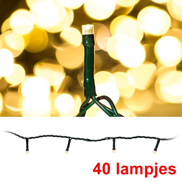 123led Kerstverlichting 6 meter | warm wit | 40 lampjes  LKO00009 - 1