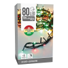 Kerstverlichting 9 meter | Rood, groen & extra warm wit | 80 lampjes