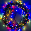 123led Kerstverlichting op batterijen 14,7 meter | multicolor & warm wit | 192 lampjes met timer  LDR07296 - 2