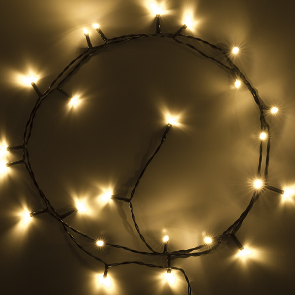 123led Kerstverlichting op batterijen 2,1 meter | extra warm wit & warm wit | 24 lampjes met timer  LDR07145 - 2