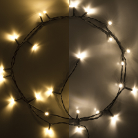 123led Kerstverlichting op batterijen 2,1 meter | extra warm wit & warm wit | 24 lampjes met timer  LDR07145