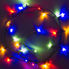 123led Kerstverlichting op batterijen 2,1 meter | multicolor & warm wit | 24 lampjes met timer  LDR07293 - 2