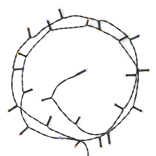 123led Kerstverlichting op batterijen 2,1 meter | multicolor & warm wit | 24 lampjes met timer  LDR07293 - 4