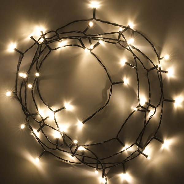 123led Kerstverlichting op batterijen 3,9 meter | extra warm wit & warm wit | 48 lampjes met timer  LDR07146 - 3