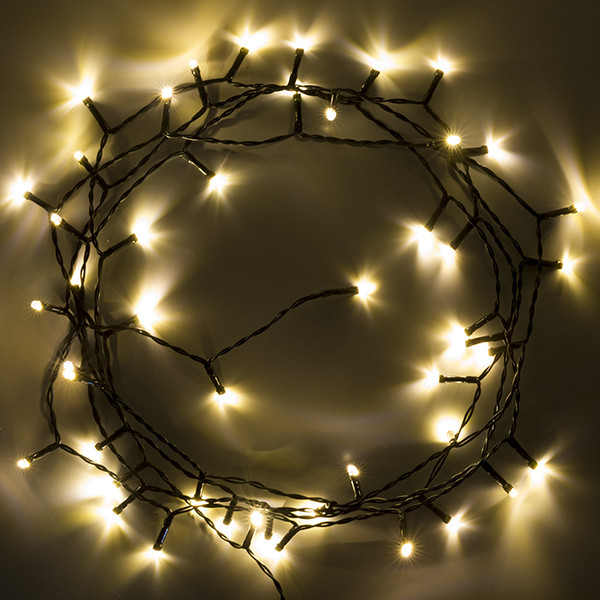 123led Kerstverlichting op batterijen 3,9 meter | multicolor & warm wit | 48 lampjes met timer  LDR07294 - 3