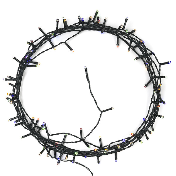 123led Kerstverlichting  op batterijen 7,5 meter | multicolor & warm wit | 96 lampjes met timer  LDR07295 - 4