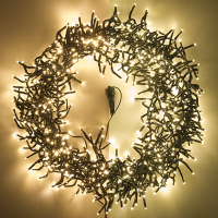 123led Koppelbare clusterverlichting 5,6 meter | extra warm wit en warm wit | 768 lampjes  LDR07143