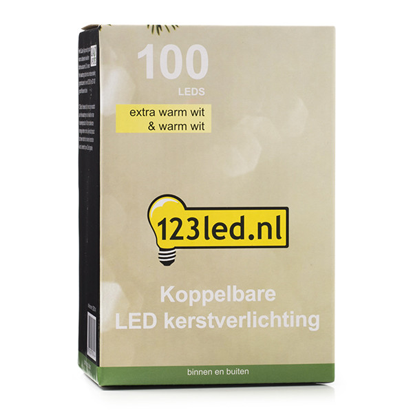 123led Koppelbare kerstverlichting 7,5 meter | extra warm wit & warm wit | 100 lampjes  LDR07141 - 6