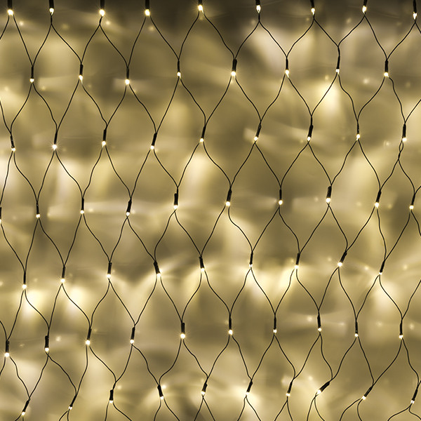 123led Koppelbare netverlichting 2 x 1 m | extra warm wit en warm wit | 160 lampjes  LDR07144 - 3