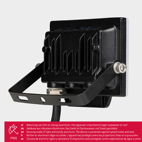123led LED Breedstraler 10W | 4000K | 1000 lumen | IP65 | Zwart  LDR06791 - 4