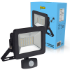 LED Breedstraler met sensor 30W | 4000K | 3300 lumen | IP44 | Zwart