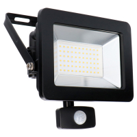 123led LED Breedstraler met sensor 50W | 4000K | IP44 | 5500 lumen | Zwart  LDR06052