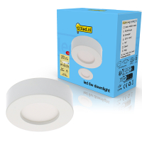 123led LED Downlight | Rond | Ø 10 cm | 3000-6000K | In- en opbouw | Dimbaar | 6W  LDR02009