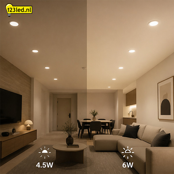 LED Downlight | Rond | 3000-4000-6500K | Ø 11.8 cm | Inbouw | DIP switch | IP44 | 4.5W-6W LDR08887 - 2