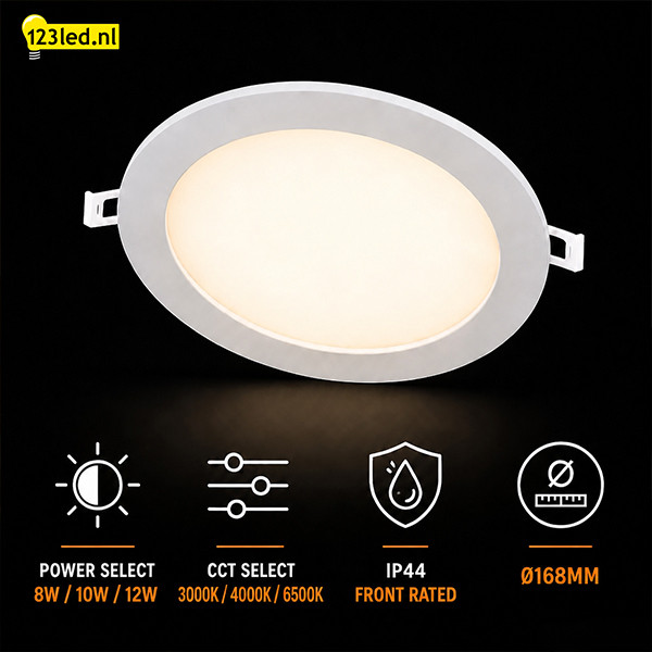 LED Downlight | Rond | 3000-4000-6500K | Ø 16.8 cm | Inbouw | DIP switch | IP44 | 8W-10W-12W LDR08891 - 6