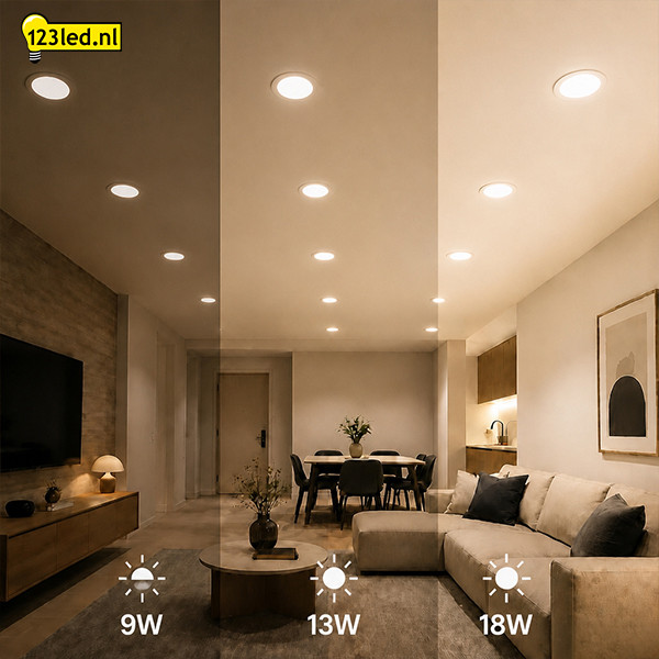 LED Downlight | Rond | 3000-4000-6500K | Ø 22.1 cm | Inbouw | DIP switch | IP44 | 9W-13W-18W LDR08893 - 2