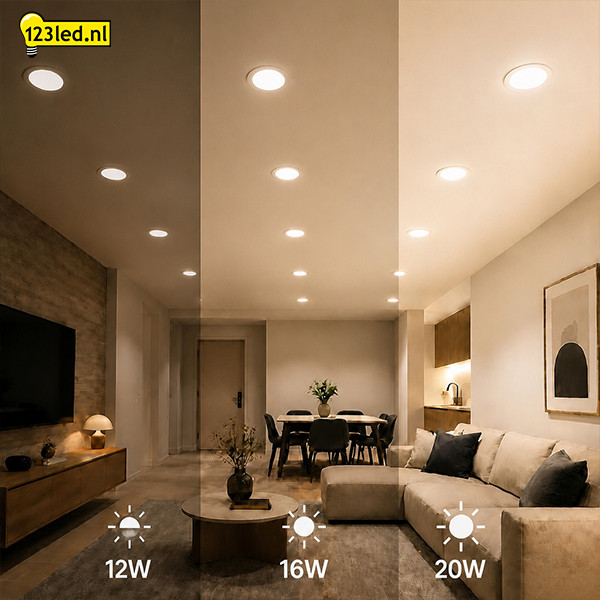 LED Downlight | Rond | 3000-4000-6500K | Ø 24 cm | Inbouw | DIP switch | IP44 | 12W-16W-20W LDR08895 - 2