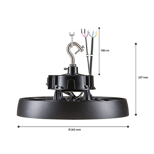 123led LED High Bay lamp 100-150-200W | 4000K | 0-10V | 38.400 lumen | IP65 | Lumileds  LDR06734 - 6