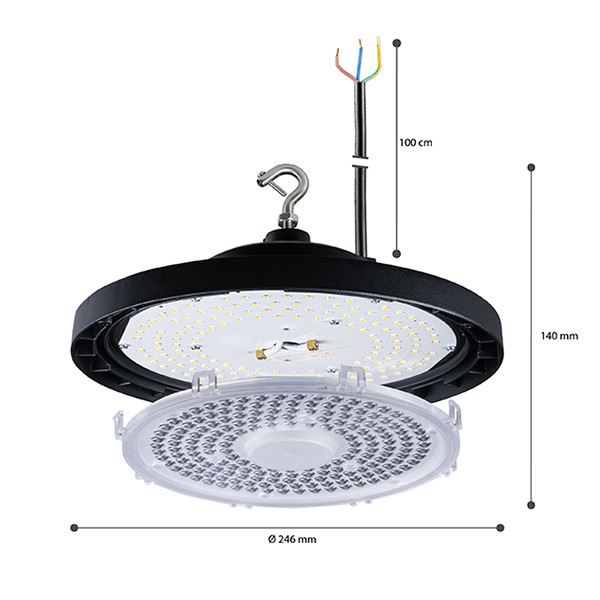 123led LED High Bay lamp 150W | 4000K | 21.000 lumen | IP65 | Lumileds  LDR06731 - 6