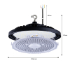 123led LED High Bay lamp 200W | 4000K | 28.000 lumen | IP65 | Philips Lumileds  LDR06732 - 6