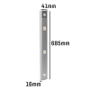123led LED Kastverlichting 68.5 cm | Bewegingssensor | RGB + 3000-6000K | Zilver  LDR06581 - 2
