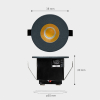 123led LED Mini inbouwspot | Rond | Ø 38mm | 1800-2700K | Dimbaar | 3W  LDR06808 - 7