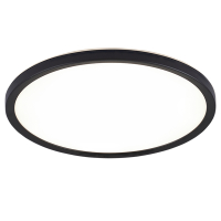 123led LED Plafondlamp | Ø 22.5 cm | 3000-4000-6000K | 1440 lumen | IP54 | Zwart | 12W  LDR02155