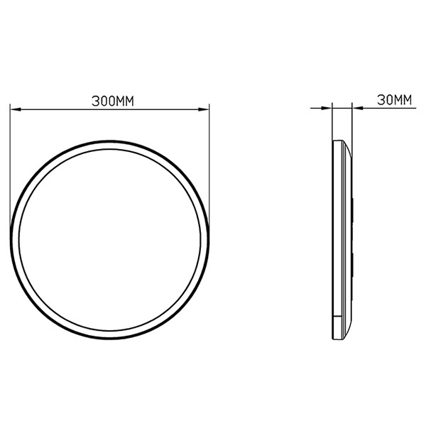 123led LED Plafondlamp | Ø 30 cm | 3000-4000-6000K | 2160 lumen | IP54 | Zwart | 18W  LDR02157 - 4