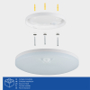 123led LED Plafondlamp | Rond | Ø 25 cm | 3000-4000-6000K | 1440 lumen | IP54 | 8W | Wit LDR06805 - 5