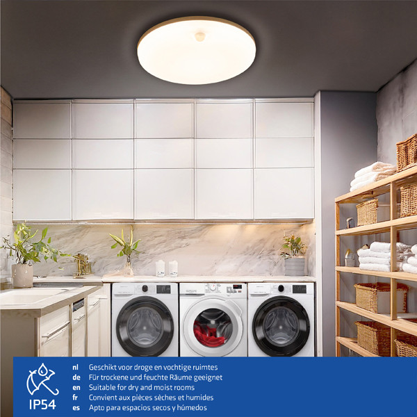 123led LED Plafondlamp | Rond | Ø 25 cm | 3000-4000-6000K | 1440 lumen | IP54 | 8W | Wit LDR06805 - 6