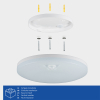 123led LED Plafondlamp | Rond | Ø 30 cm | 3000-4000-6000K | 2880 lumen | IP54 | 16W | Wit LDR06806 - 5