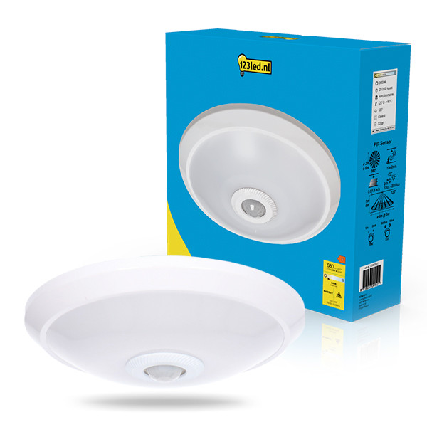 LED Plafondlamp met sensor | Ø 24 cm | 3000K | 680 lumen | IP20 | 8W LDR02027 - 1