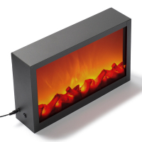 123led LED Sfeerhaard | Vlameffect | 41 x 25 cm | Zwart  LKO00696