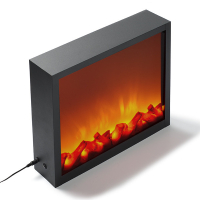 123led LED Sfeerhaard | Vlameffect | 41 x 35 cm | Zwart  LKO00697