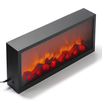 123led LED Sfeerhaard | Vlameffect | 57 x 25 cm | Zwart  LKO00698