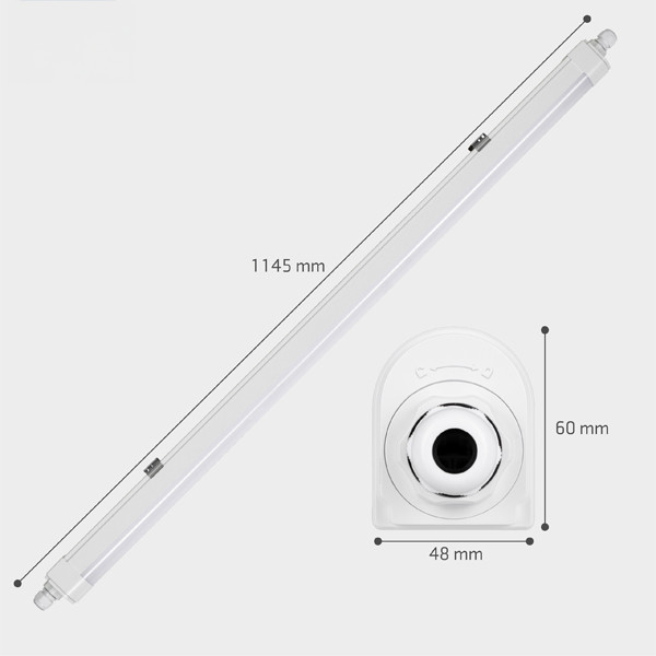 123led LED TL buis 120 cm | incl. LED strip | 4000K | 4320 lumen | IP65 | 36W  LDR06809 - 7