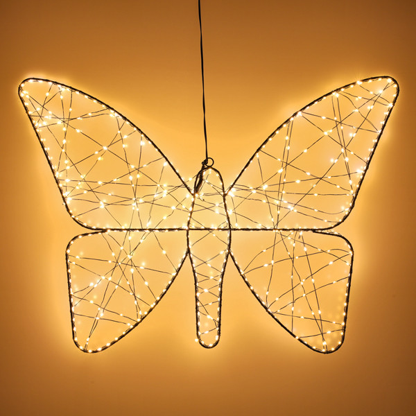 LED Vlinder | 58 x 43 cm | Extra warm wit & twinkle | 480 lampjes | Zwart LDR07391 - 2
