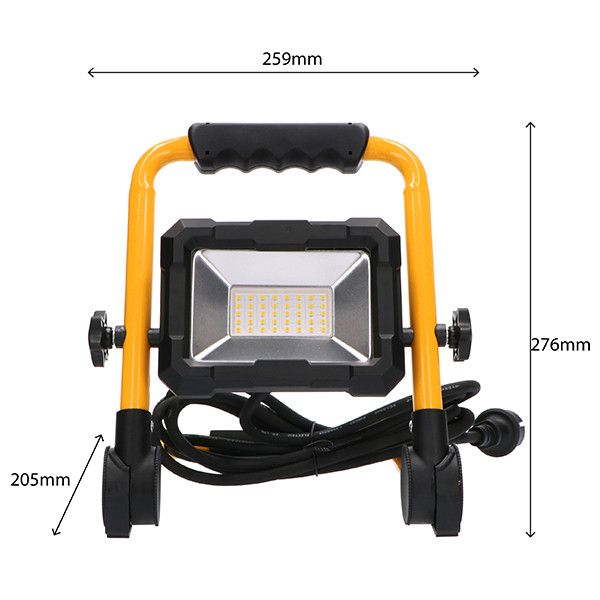 123led LED bouwlamp draagbaar | 4000K | 3300 lumen | IP65 | 30W  LDR06723 - 7